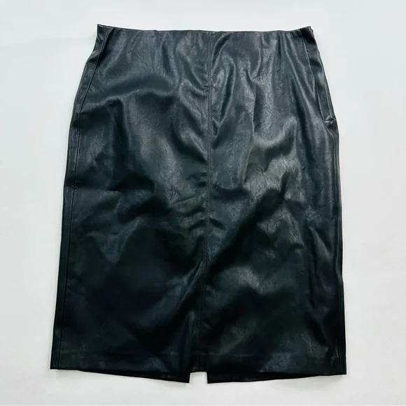 BLANK NYC Black Faux Leather Stretch Pencil Skirt Size 30 - Picture 2 of 11